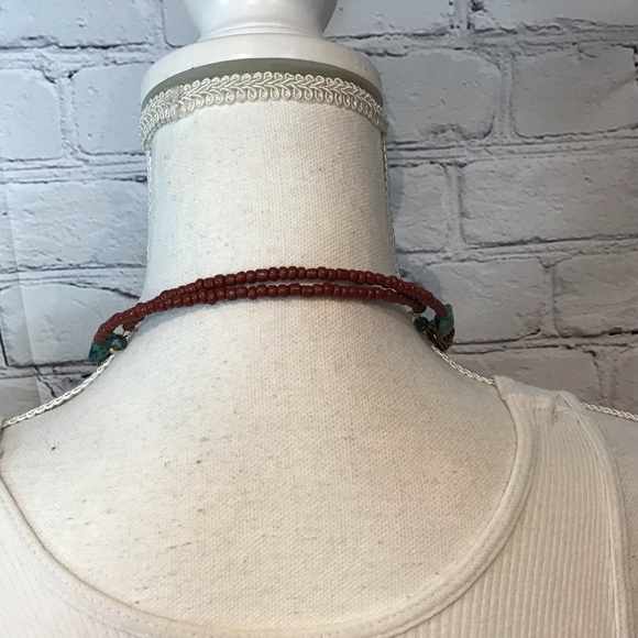 ZEVAR BY TRESKA SOUTHWESTERN MEDALLION POLISHED STONE NECKLACE NWT - Picture 5 of 5